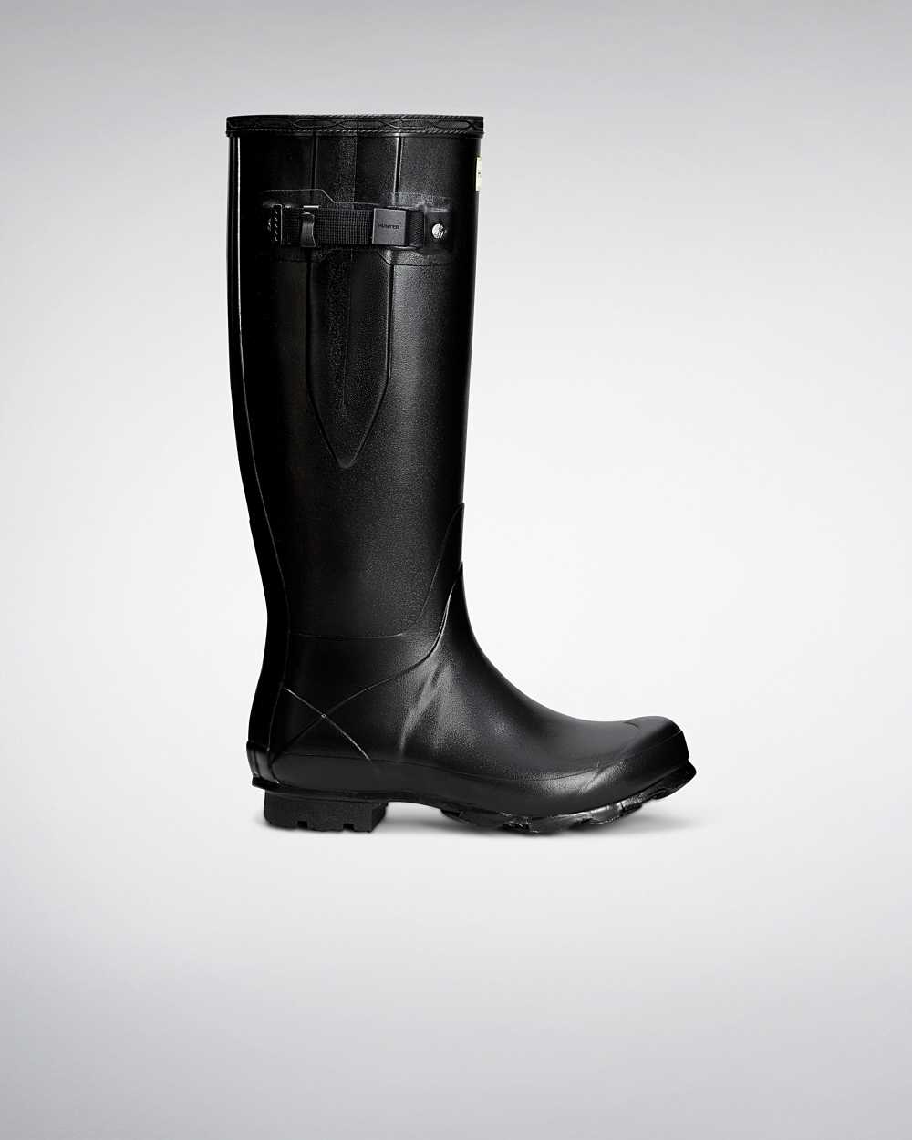 Hunter Norris Field Side Adjustable Women's Rain Boots NZ-31482Z Black